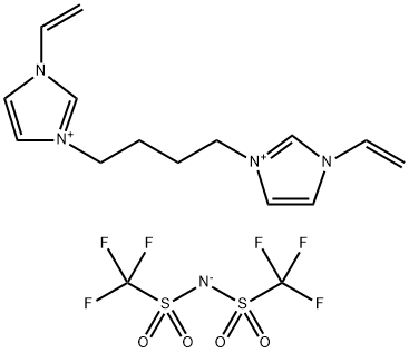 3,3'-(Butane-1,4-diyl)bis(1-vinyl-3-imidazolium) Bis(trifluoromethanesulfonyl)imide 구조식 이미지