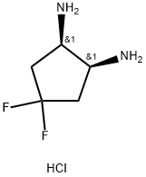 (1R,2S)-4,4-Difluorocyclopentane-1,2-diaminedihydrochloride Structure