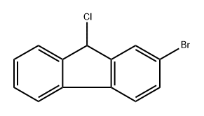 2-Bromo-9-chloro-9H-fluorene, Structure