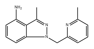 3-methyl-1-((6-methylpyridin-2-yl)methyl)-1H-indazol-4-amine Structure