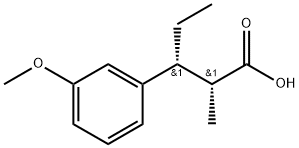 (αR,βR)-β-ethyl-3-methoxy-α-methylbenzenepropanoic acid 구조식 이미지