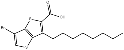 6-bromo-3-octylthieno[3,2-b]thiophene-2-carboxylic acid Structure