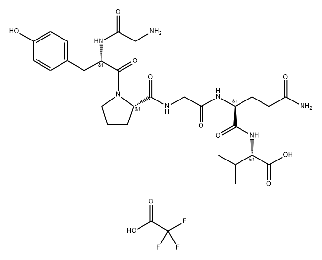 H-Gly-Tyr-Pro-Gly-Gln-Val-OH trifluoroacetate Structure