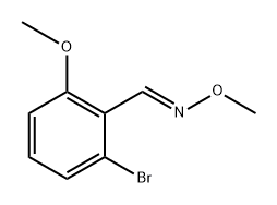 (E)-2-bromo-6-methoxybenzaldehyde O-methyl oxime 구조식 이미지
