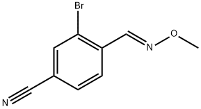 3-Bromo-4-[(E)-(methoxyimino)methyl]-
benzonitrile Structure