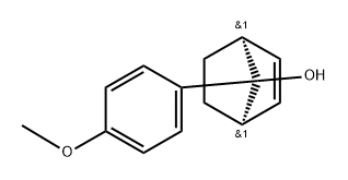 (1β,4β,7-syn)-7-(4-Methoxyphenyl)bicyclo[2.2.1]hept-2-en-7-ol 구조식 이미지