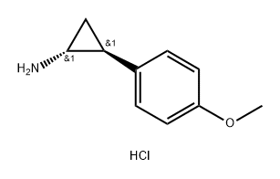 rac-(1R,2S)-2-(4-methoxyphenyl)cyclopropan-1-amine hydrochloride Structure