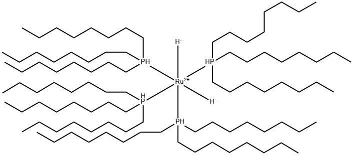 Ruthenium, dihydrotetrakis(trioctylphosphine)- Structure