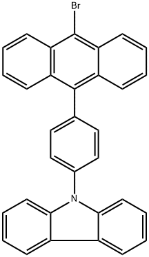 9-(4-(10-bromoanthracen-9-yl)phenyl)-9H-carbazole Structure