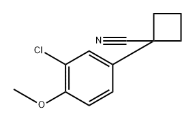 1-(3-chloro-4-methoxyphenyl)cyclobutane-1-carbonitrile Structure