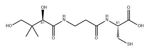 L-Cysteine, N-[(2R)-2,4-dihydroxy-3,3-dimethyl-1-oxobutyl]-β-alanyl- 구조식 이미지