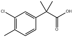 Benzeneacetic acid, 3-chloro-α,α,4-trimethyl- Structure