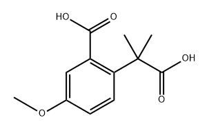 Benzeneacetic acid, 2-carboxy-4-methoxy-α,α-dimethyl- Structure