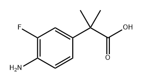 2-(4-Amino-3-fluorophenyl)-2-methylpropanoic acid 구조식 이미지