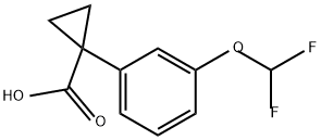 1-(3-(difluoromethoxy)phenyl)cyclopropane-1-carboxylic acid Structure