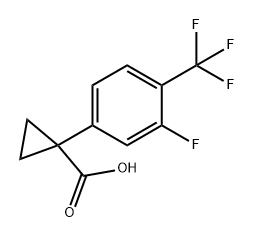 1-[3-fluoro-4-(trifluoromethyl)phenyl]cyclopropan
e-1-carboxylic acid 구조식 이미지