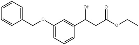 Ethyl β-hydroxy-3-(phenylmethoxy)benzenepropanoate Structure