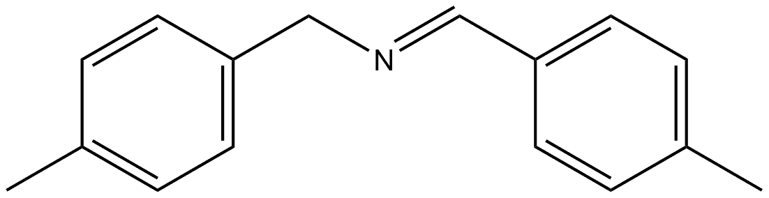 Benzenemethanamine, 4-methyl-N-[(4-methylphenyl)methylene]-, [N(E)]- Structure