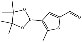 2-Thiophenecarboxaldehyde, 5-methyl-4-(4,4,5,5-tetramethyl-1,3,2-dioxaborolan-2-yl)- Structure