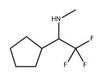 1-Cyclopentyl-2,2,2-trifluoro-N-methylethan-1-amine Structure