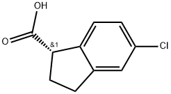 (S)-5-Chloro-2,3-dihydro-1H-indene-1-carboxylicacid Structure