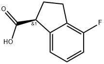 (S)-4-fluoro-2,3-dihydro-1H-indene-1-carboxylicacid Structure