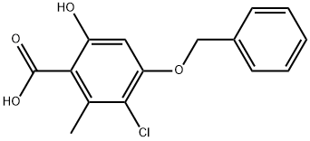 3-Chloro-6-hydroxy-2-methyl-4-(phenylmethoxy)benzoic acid Structure