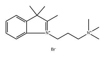 3H-Indolium, 2,3,3-trimethyl-1-[3-(trimethylammonio)propyl]-, bromide (1:2) Structure