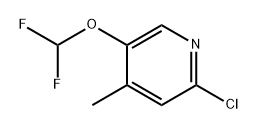 2-Chloro-5-(difluoromethoxy)-4-methylpyridine Structure