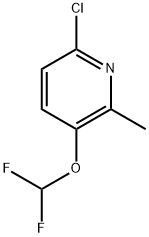 6-chloro-3-(difluoromethoxy)-2-methylpyridine Structure