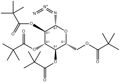 β-D-Glucopyranosyl azide, 2,3,4,6-tetrakis(2,2-dimethylpropanoate) Structure