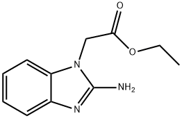 Ethyl 2-(2-amino-1H-benzo[d]imidazol-1-yl)acetate Structure