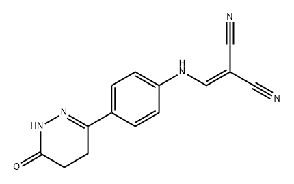 Propanedinitrile, 2-[[[4-(1,4,5,6-tetrahydro-6-oxo-3-pyridazinyl)phenyl]amino]methylene]- Structure