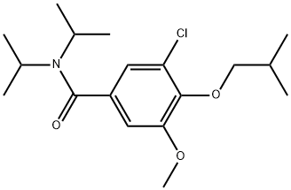 3-Chloro-5-methoxy-N,N-bis(1-methylethyl)-4-(2-methylpropoxy)benzamide Structure