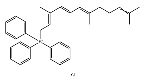 Phosphonium, triphenyl[(2E,4E,6E)-3,7,11-trimethyl-2,4,6,10-dodecatetraenyl]-, chloride (9CI) Structure