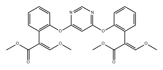 Benzeneacetic acid, 2,2'-[4,6-pyrimidinediylbis(oxy)]bis[α-(methoxymethylene)-, dimethyl ester, (E,E)- (9CI) 구조식 이미지