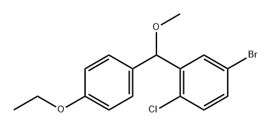 Benzene, 4-bromo-1-chloro-2-[(4-ethoxyphenyl)methoxymethyl]- 구조식 이미지