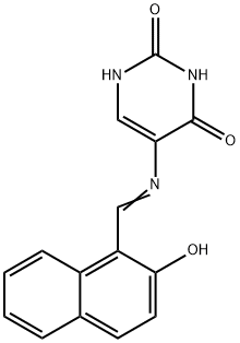 5-[[(2-Hydroxy-1-naphthalenyl)methylene]amino]-2,4(1H,3H)-pyrimidinedione Structure