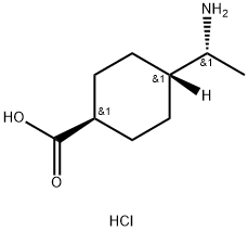 trans-(R)-4-(1-aminoethyl)cyclohexanecarboxylic acid hydrochloride 구조식 이미지