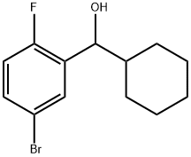 (5-bromo-2-fluorophenyl)(cyclohexyl)methanol Structure