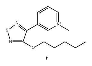 Pyridinium, 1-methyl-3-[4-(pentyloxy)-1,2,5-thiadiazol-3-yl]-, iodide (1:1) Structure