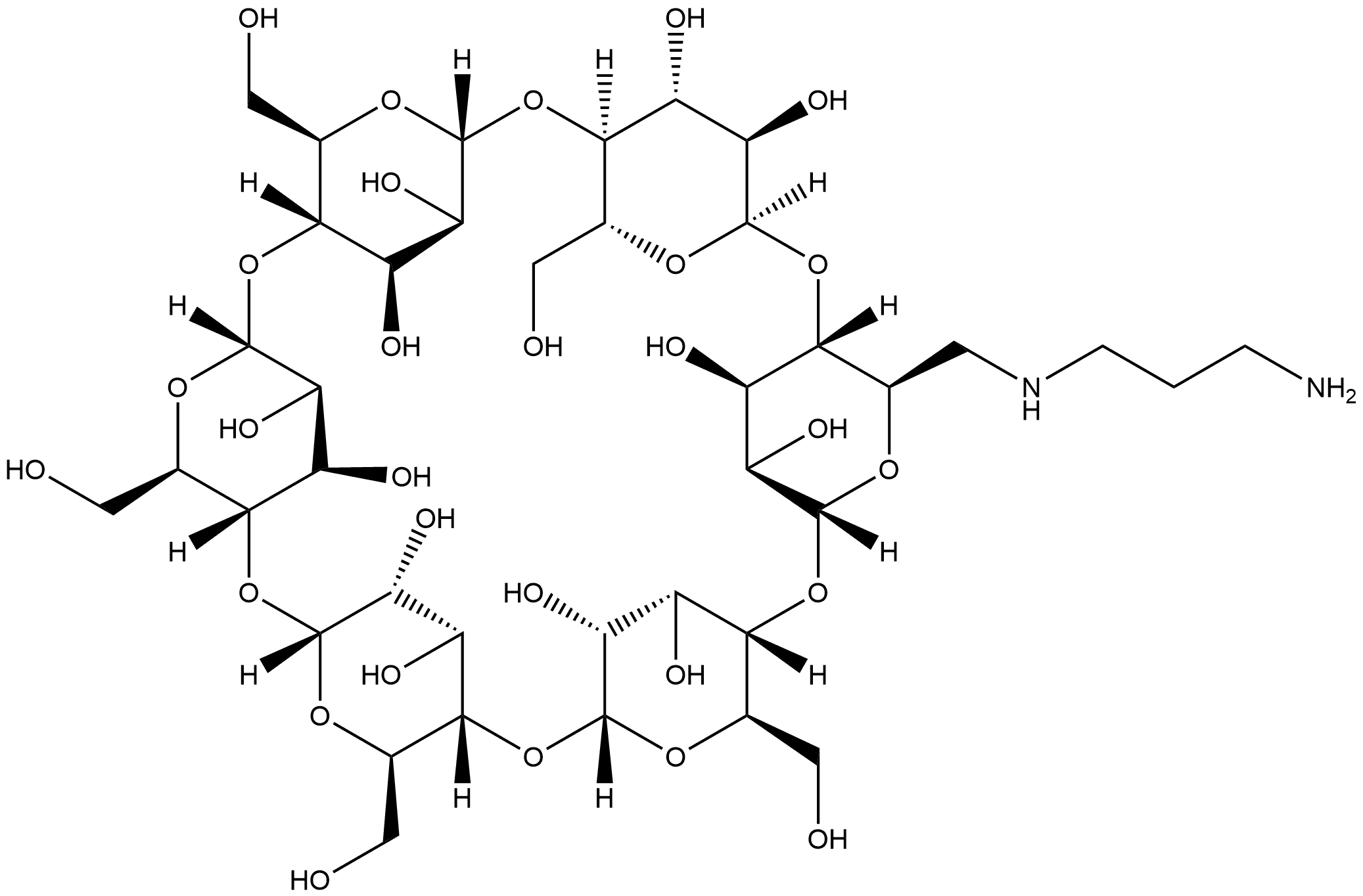 MONO(6-PROPYLENEDIAMINO-6-DEOXY)ALPHA-CYCLODEXTRIN Structure