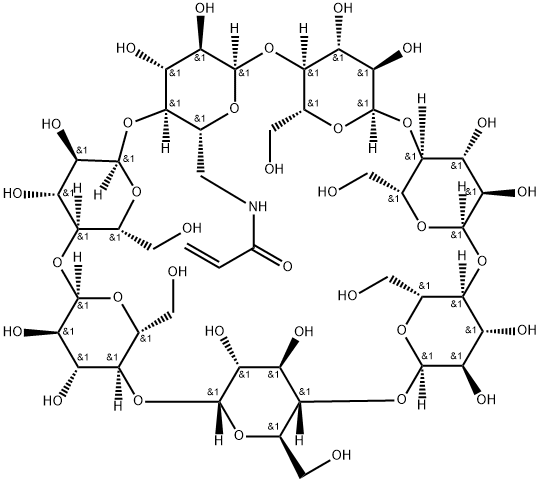 β-Cyclodextrin, 6A-deoxy-6A-[(1-oxo-2-propen-1-yl)amino]- Structure