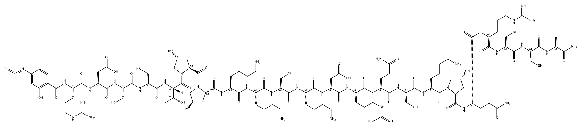 mu conotoxin GIIIA, 4-azidosalicylyl- Structure