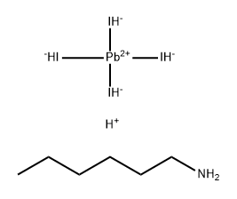 Plumbate(2-), tetraiodo-, (T-4)-, hydrogen, compd. with 1-hexanamine (1:2:2) Structure