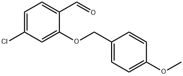 4-Chloro-2-[(4-methoxyphenyl)methoxy]benzaldehyde 구조식 이미지