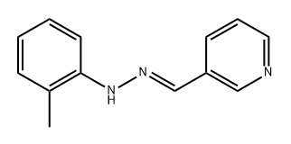 3-Pyridinecarboxaldehyde, 2-(2-methylphenyl)hydrazone, [C(E)]- 구조식 이미지