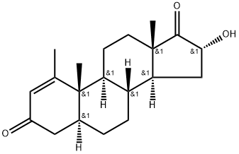 Androst-1-ene-3,17-dione, 16-hydroxy-1-methyl-, (5α,16α)- Structure