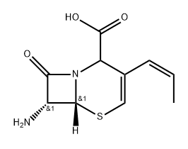 5-Thia-1-azabicyclo[4.2.0]oct-3-ene-2-carboxylic acid, 7-amino-8-oxo-3-(1-propenyl)-, [6R-[3(Z),6α,7β]]- (9CI) Structure