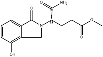 2H-Isoindole-2-butanoic acid, γ-(aminocarbonyl)-1,3-dihydro-4-hydroxy-1-oxo-, methyl ester, (γS)- Structure